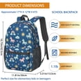 thumbnail image 3 of Unicorn and Sun Blue Pattern 17" School Backpacks for Teens,Waterproof Oxford Fabric,S-Shape Padded Straps for School,Travel,Hiking,Camping, 3 of 6