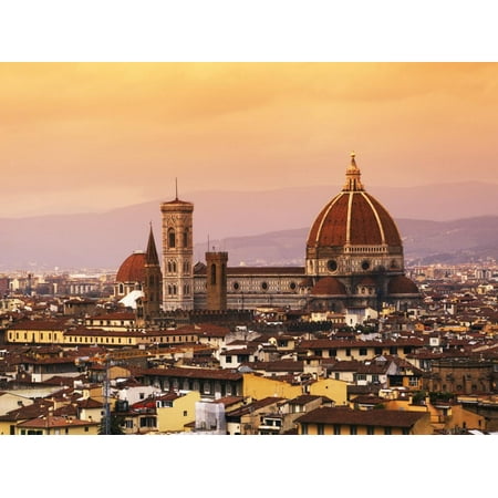 Italy, Florence, Tuscany, Western Europe, 'Duomo' Designed by Famed Italian Architect Brunelleschi, Print Wall Art By Ken