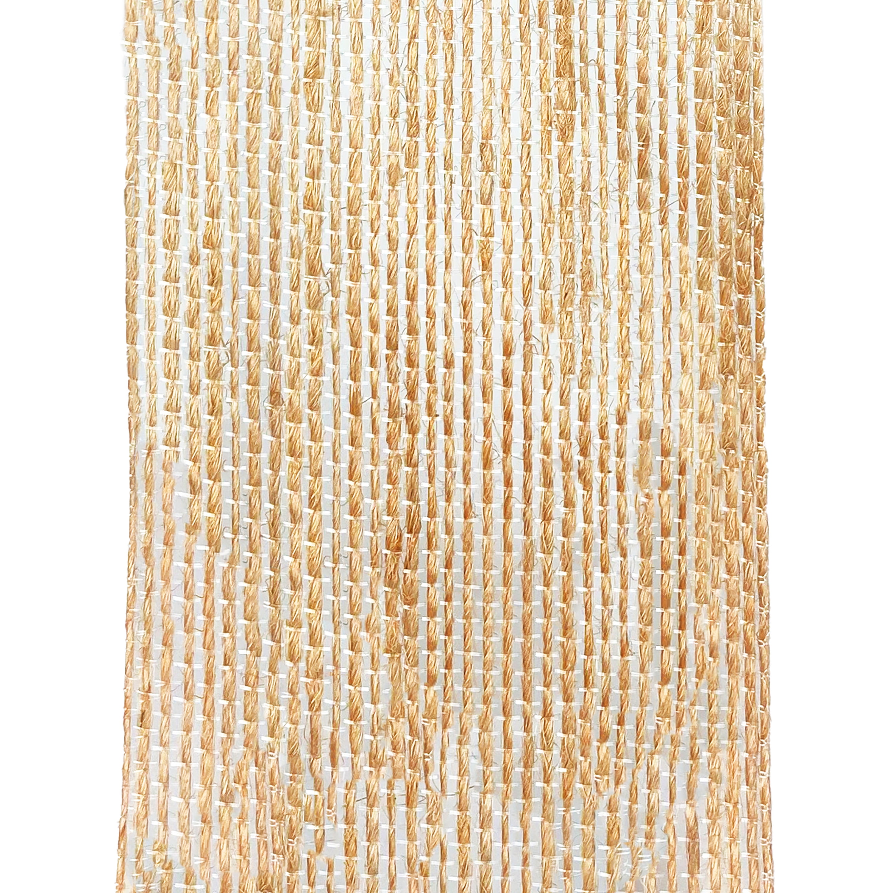 (2 pack) Simplicity Trim, Natural 2 inch Jute Natural Stripe trim great for apparel, costumes, home decorating, and crafts, 3 Yards, 1 Each