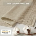 thumbnail image 5 of Regency Heights 12-Piece Quick Dry Cotton Bath Towels, Soft & Ultra Absorbent, Beige, Standard Towel Set, 5 of 9