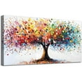 thumbnail image 1 of Pintura decorativa de marco para dormitorio interior, obra abstracta en forma de árbol como decoración mural, cuadro decorativo para oficina, pintura decorativa para el hogar, 1 of 5