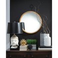 thumbnail image 3 of Nikki Chu 5001002 Eva Round Wood Mirror with Hook, Blue, 3 of 3