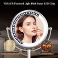 thumbnail image 5 of 8.5-inch large illuminated makeup mirror with 1x/10x true HD magnification, dimmable light, and 360° rotating seamless dressing mirror., 5 of 9