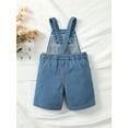 thumbnail image 3 of Kucnuzki Newborn Baby Boy Clothes 9 Months Summer Jumpsuit Bodysuit 12 Months Suspender Cool Printing Overall Denim Bodysuit Blue, 3 of 6