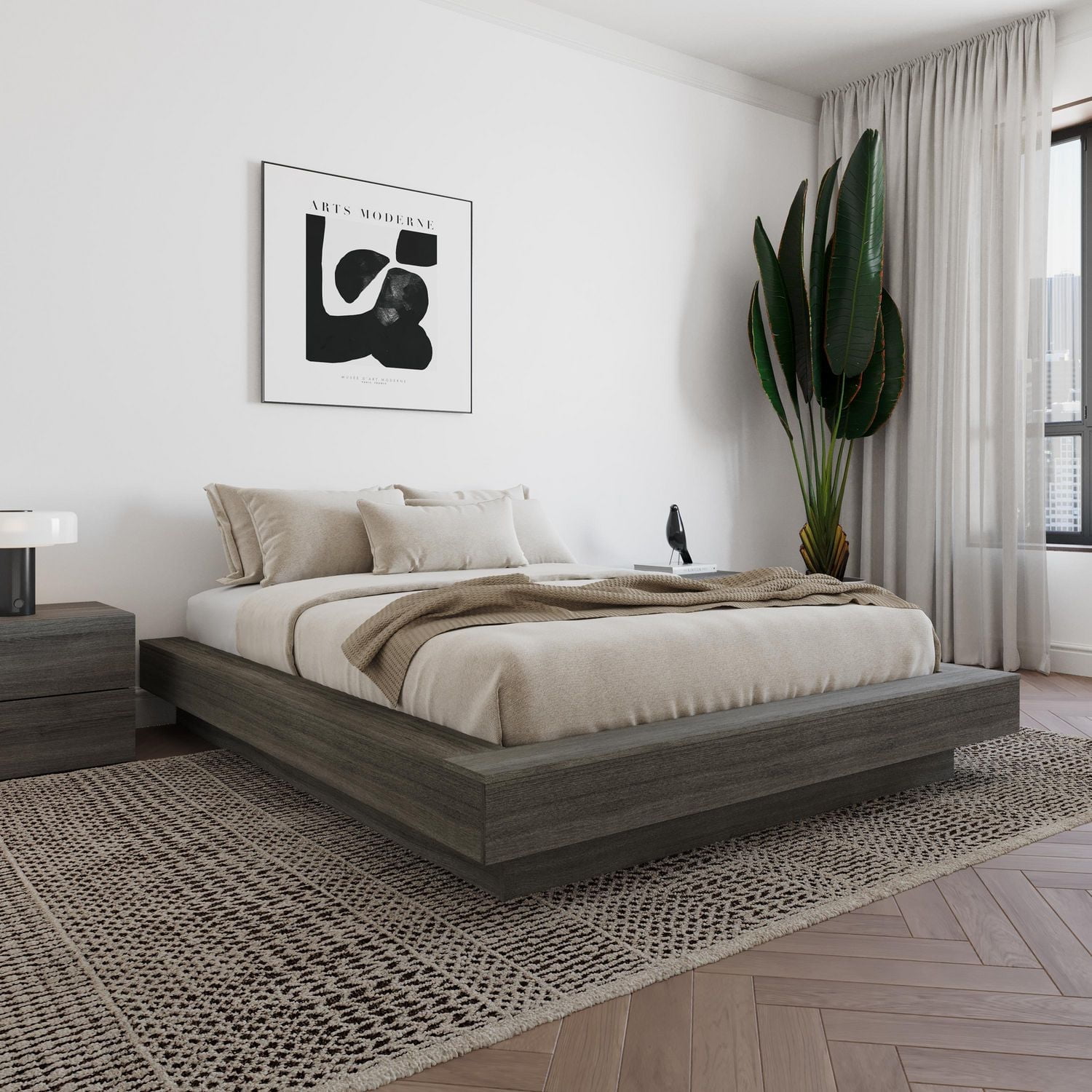 Cadre de lit plateforme queen size Marconi