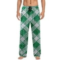 thumbnail image 3 of Xcmzpl Chrismas Pajama Pants for Men Men's Sleepwear Ugly Pajama Bottoms Elastic Waist Baggy Plaid Sleep Pants with Pocket, 3 of 10