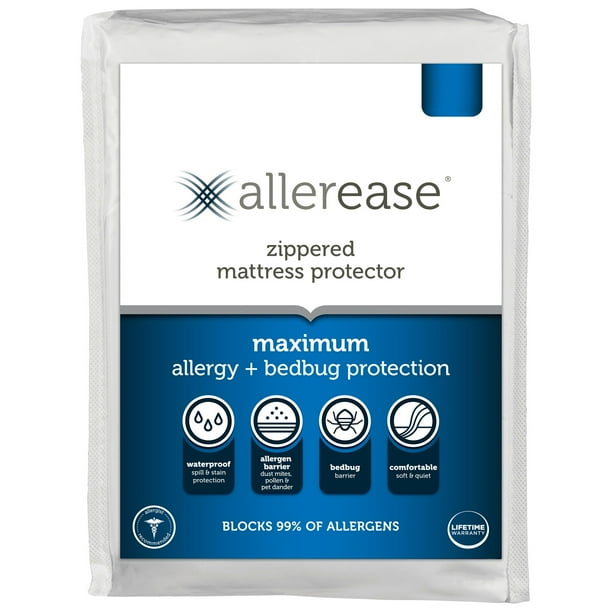 AllerEase Maximum Allergy & Bed Bug Protection Zippered Mattress