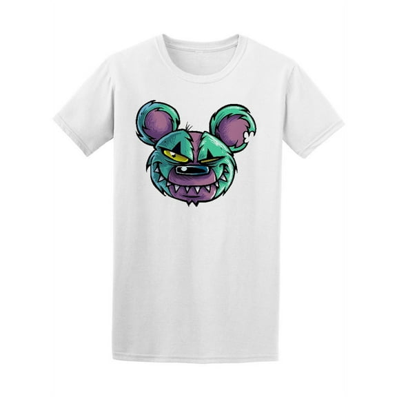 Psychedelic Color Evil Bear Head Tee Men's -Image by Shutterstock