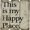 White, variant on 16 in x 16 in. "This is my Happy Place" by Rough Cut Décor Wood Wall Art
