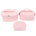 thumbnail image 2 of Juego de neceser de Maquillaje ANGGREK 3pcs Capacidad Grande rosa, 2 of 7