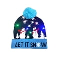 thumbnail image 4 of Qarigey Gorro de Navidad LED, suéter, gorro de punto, gorro de punto con luz navideña, regalo de Navidad para niños, adornos de Año Nuevo 2021 Sombreros muñeco de nieve 2 Qarigey AP000294-06, 4 of 6