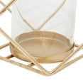 thumbnail image 6 of DecMode 15.25"W, 5.5"H Metal Modern Candle Holder, Gold, 1 - Piece, 6 of 9