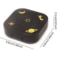 thumbnail image 2 of Fashion Planet Contact Lens Case Portable Contact Lens Box Kit with Mirror(Rocket), Black, 2 of 6