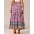 thumbnail image 4 of DARING DIVA Women's Boho Flare Floral Skirt S Pink, 4 of 6