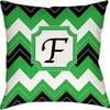 Thumbprintz Chevron Monogram Decorative Pillow, Black