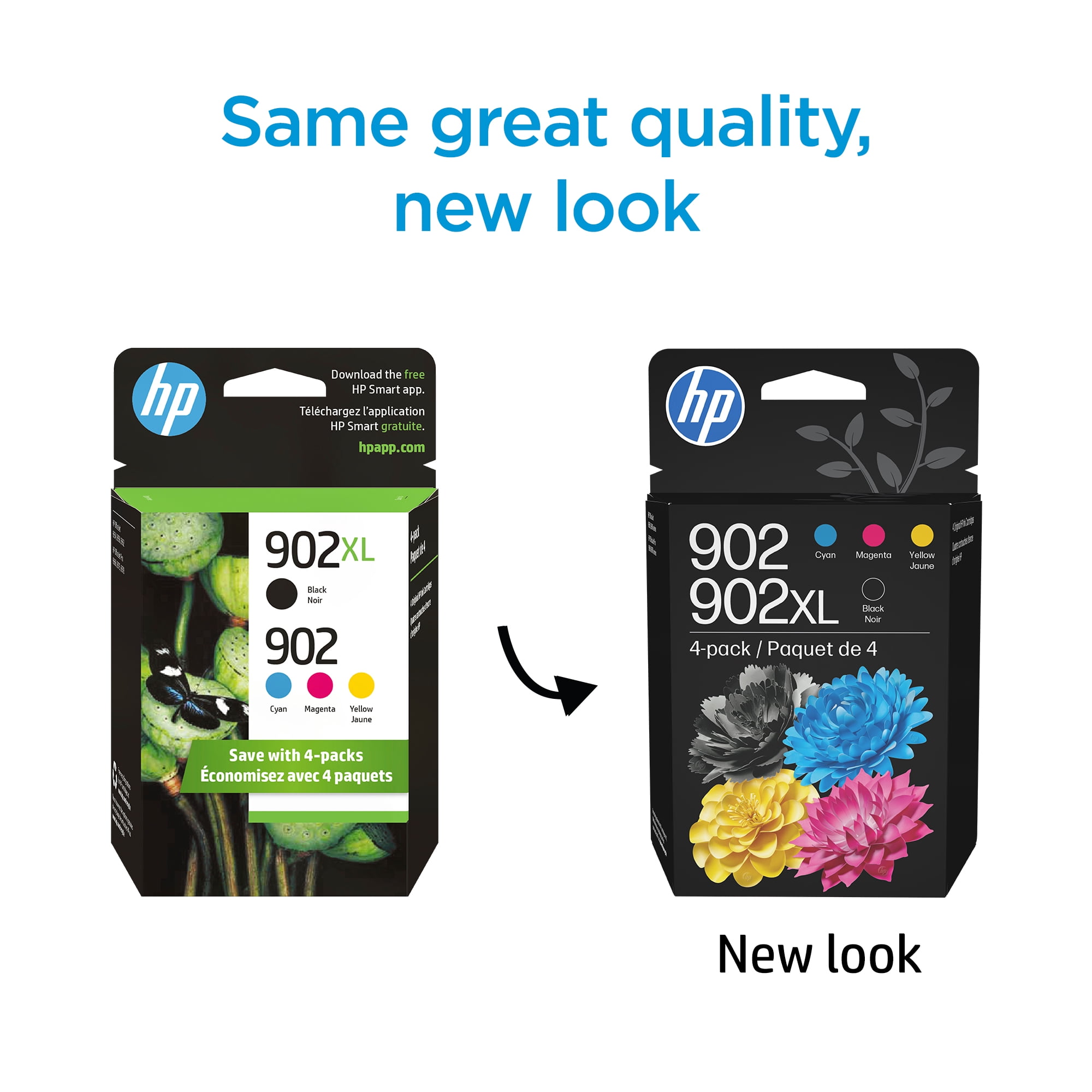 HP 902 CMY/902XL Black Ink Cartridge 4-pack