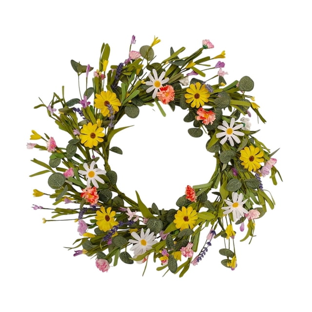 Guirnalda de guirnalda de guirnalda de flores florales decoración del hogar falso decoración del hogar corona de primavera para la ventana boda