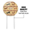 thumbnail image 6 of Acrylic Horses Southwestern Border Pattern Cake Topper Party Decoration for Wedding Anniversary Birthday Graduation, 6 of 7