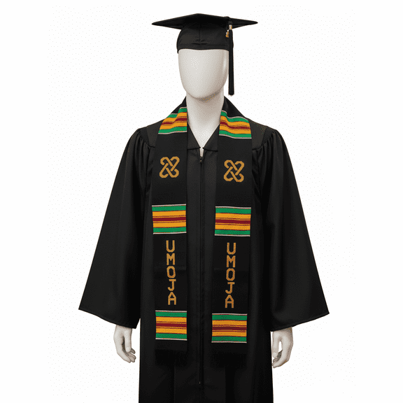 UMOJA Unity Kente Cloth Graduation Ceremonial Stole Sash
