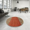 thumbnail image 3 of Ahgly Company Indoor Square Abstract Red Abstract Area Rugs, 3' Square, 3 of 6