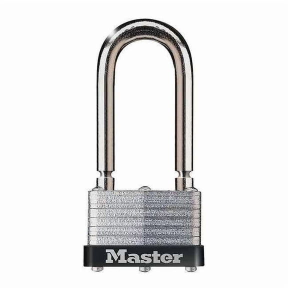 Master Lock Keyed Padlock, 13/16 in,Rectangle,Silver 500KABRKLH