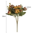 thumbnail image 6 of Sunjoy Tech Artificial Rose 5 Forks with Stem No Watering Non-withering Realistic Wedding Decor Faux Flower Branch Home Supplies, 6 of 8