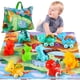thumbnail image 1 of Juego de juguetes para coche con forma de dinosaurio ALASOU, con tapete de juego y bolsa de almacenamiento, de 1 a 2 años, 1 of 8