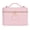 Pink, variant on Brown Leather Travel Makeup Vanity Case Portable Organizer