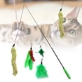 thumbnail image 4 of Flmtop Telescopic Cat Teasing Interactive Stick Feather Wand with Bell Pet Supplies Black, 4 of 8
