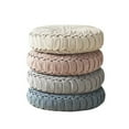 thumbnail image 4 of Coussin de Sol Rond en Polyester Chenille Aqua, 4 of 6