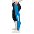 thumbnail image 5 of Women's WEAR by Erin Andrews Black/Blue Carolina Panthers Color-Block Leggings, 5 of 6