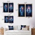 thumbnail image 4 of Designart "Ethereal Awakening Glowing Body and Light IV" Robot Framed Wall Art Set Of 2 - Modern Blue Framed Canvas Set For Living Room Decor, 4 of 6