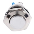 thumbnail image 2 of 12V 16mm Car Waterproof Momentary Metal Push Button ON OFF Horn Switch Silver, 2 of 5