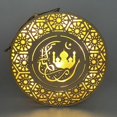 thumbnail image 4 of Red Colgante de madera Eid Mubarak con luz Led, luna, decoración de Ramadán, musulmán islámico, 4 of 5