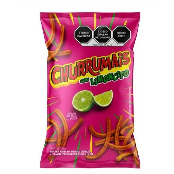 Churrumais Limon. Mexican Lemon Chips 6.53oz
