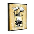 thumbnail image 3 of Stupell Industries Makeup Brushes Glam Perfume Beauty & Fashion Painting Black Floater Framed Art Print Wall Art, 3 of 6