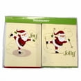 thumbnail image 2 of Trimmery Beige Santa Joy Jolly Merry Peace Christmas Cards Holiday Xmas, 2 of 2