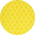 thumbnail image 1 of Ahgly Company Machine Washable Indoor Round Trellis Yellow Modern Area Rugs, 7' Round, 1 of 4