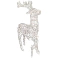 thumbnail image 3 of Northlight Glittered Rattan Reindeer Outdoor Christmas Decoration - 30" - White - Clear Lights, 3 of 5