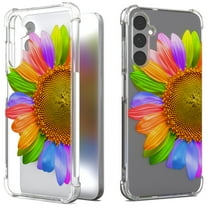 CoverON Phone Design For Samsung Galaxy A05s / Galaxy A05 Case, Clear Flexible Soft Rubber Slim TPU Cover, SunFlower