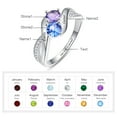 thumbnail image 4 of JQUEEN Women's Personalized 925 Sterling Silver Mothers Ring 2 Birthstones Infinity Promise Rings Custom Engraved Engagement Promise Rings, 4 of 5