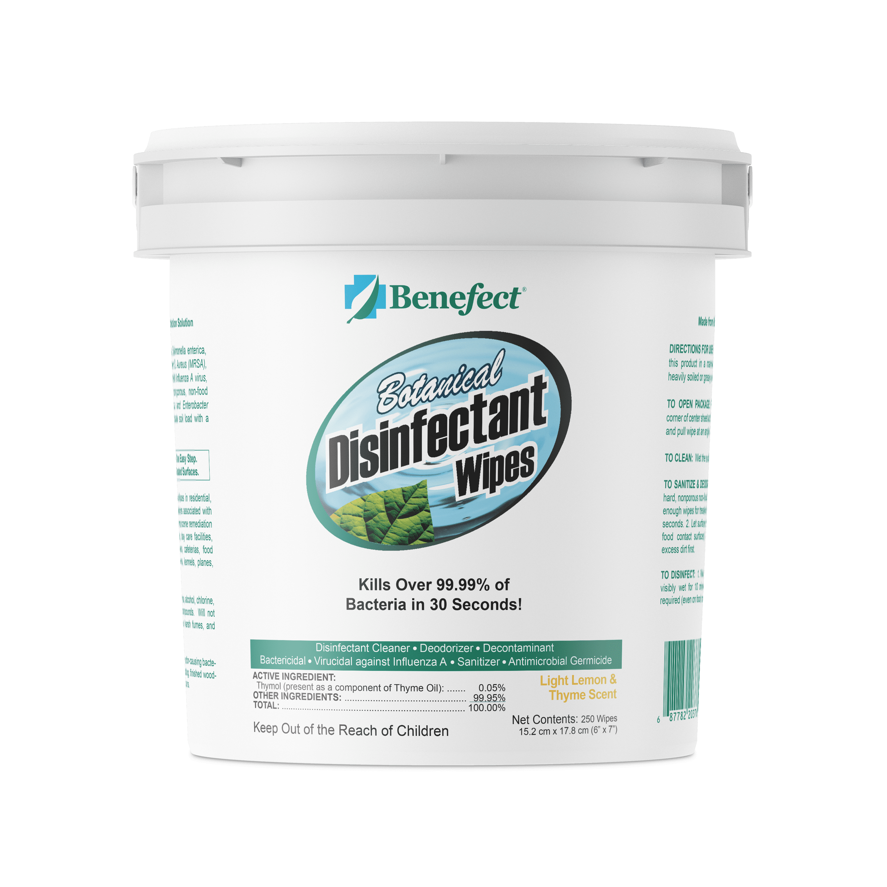 Benefect Botanical Disinfectant Wipes (250 Count)