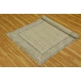 thumbnail image 5 of Casavani Handmade Brown Cotton Dhurrie Square Kitchen & Study Room Carpets Outdoor Kilim 4x4 feet, 5 of 5