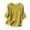 Gold, variant on Women's 3/4 Sleeve Crew Neck Embroidered Cotton Linen Button Down Shirt, Casual Blouse for Summer Daily Wear, Lightweight and Breathable Beige L