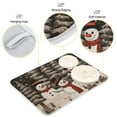 thumbnail image 4 of Trees Christmas Snowman Dish Drying Mat Dish Drainer Rack Mats Water Absorbent Non-Slip Easy Clean Heat Resistant for Kitchen Counter, 4 of 8