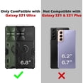 thumbnail image 2 of Étui Galaxy S21 Ultra avec Couvercle de Caméra et Support, Protection d'Objectif Coulissant + Support Anneau 360°, Résistant aux Chocs, Antichoc, Pare-Chocs Protecteur pour Samsung S21 Ultra 5G, Noir, 2 of 7
