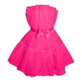 thumbnail image 4 of Femmes Tulle Robe Sans Manches Robe Courte en Mesh Solide Princesse Steapless Partie Robe, 4 of 4