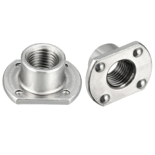 Tuercas de soldadura en forma de T de base de losa de acero al carbono 7/16-20, 10 Pcs
