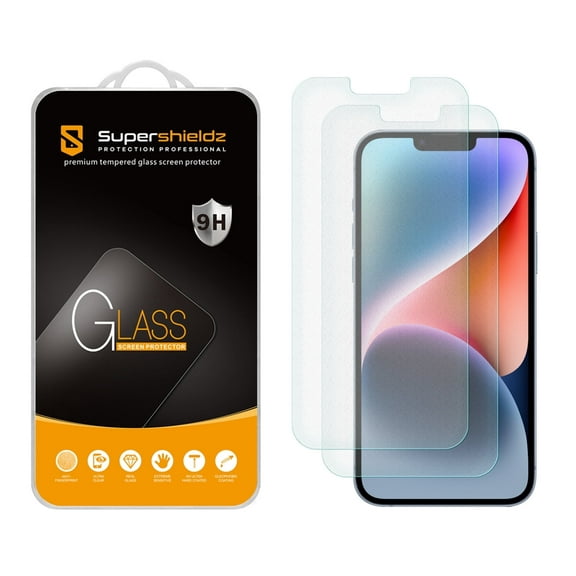 (2 Pack) Supershieldz for iPhone 14 Plus/ iPhone 13 Pro Max (6.7 inch) Anti-Glare (Matte) Tempered Glass Screen Protector, Anti-Scratch, Bubble Free