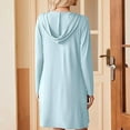 thumbnail image 7 of Womens Upf 50+ Cover-Up Dress Beach Spf Sun Protection Long Sleeve Shirts Dress Lightweight Athletic Uv Hoodie Light Blue M, 7 of 7